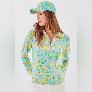 NWT Lilly Pulitzer UPF 50+ Eleni Pullover in Lemonade.